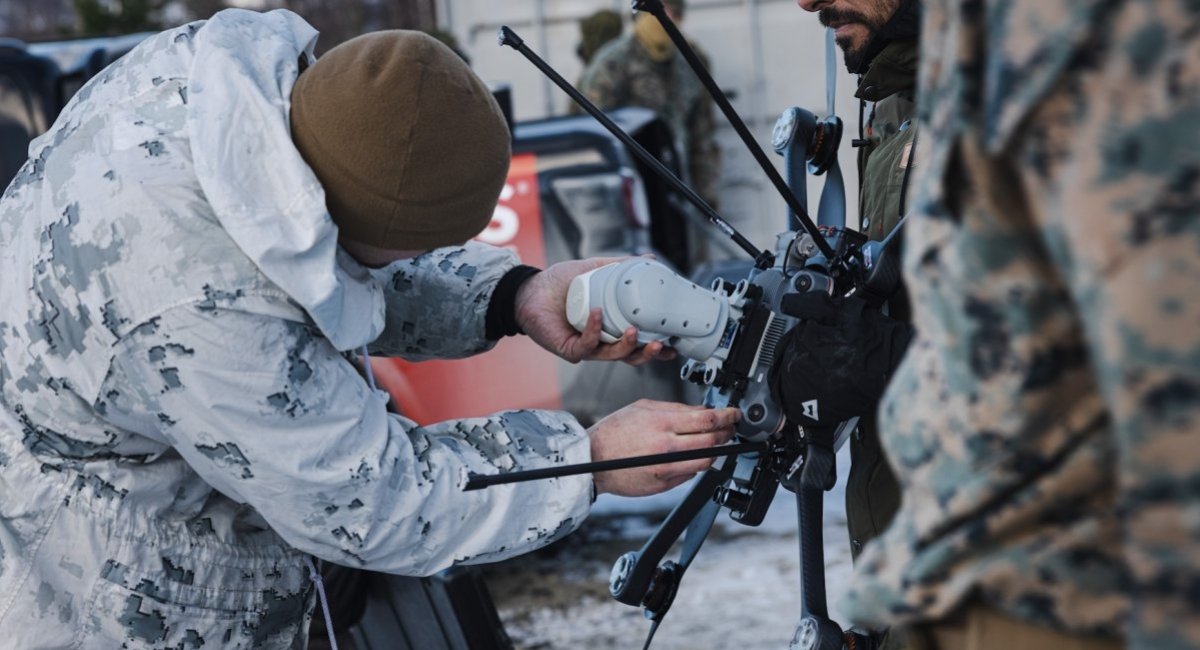 An aerial drone is prepared for a sortie during the Joint Viking 2025 exercise in Norway / Photo credit: Sgt. Antonino Mazzamuto, U.S. Marine Corps
