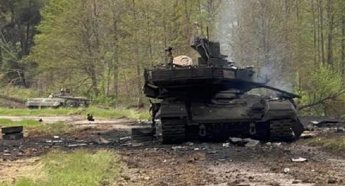 The first T-90M Proryv destroyed in May 2022 in Ukraine / Open source photo