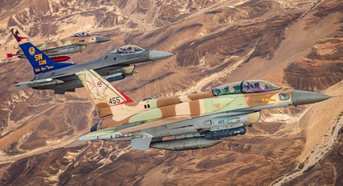 F-16 of the Air Forces of Israel. The type of jets which came under attack are not specified / Illustrative photo from open sources
