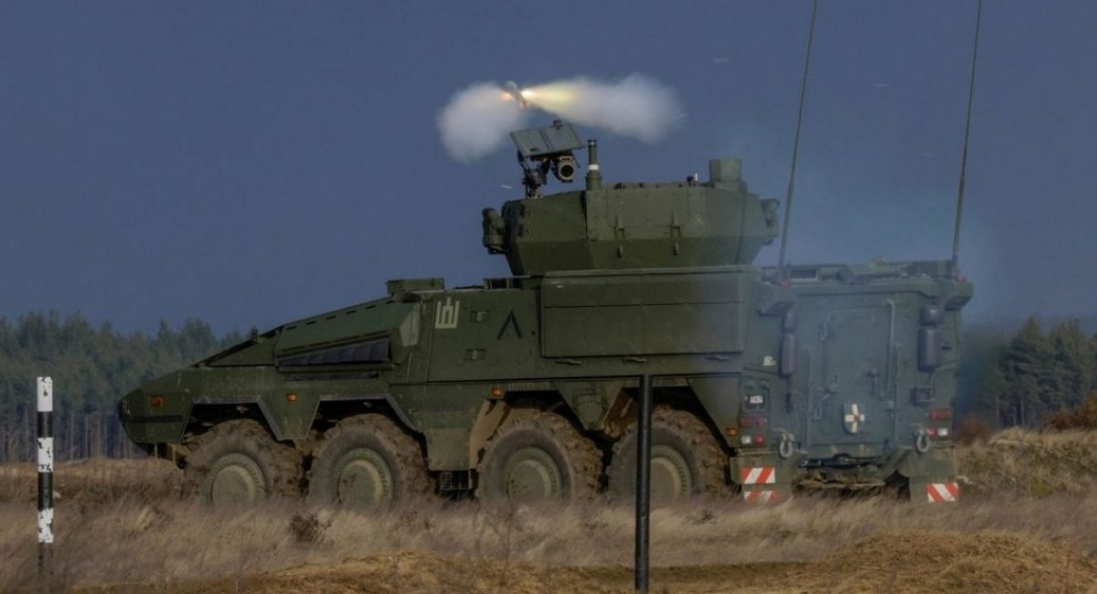 Spike LR2 launch from Vilkas IFV / Photo credit: Lithuanian Armed Forces