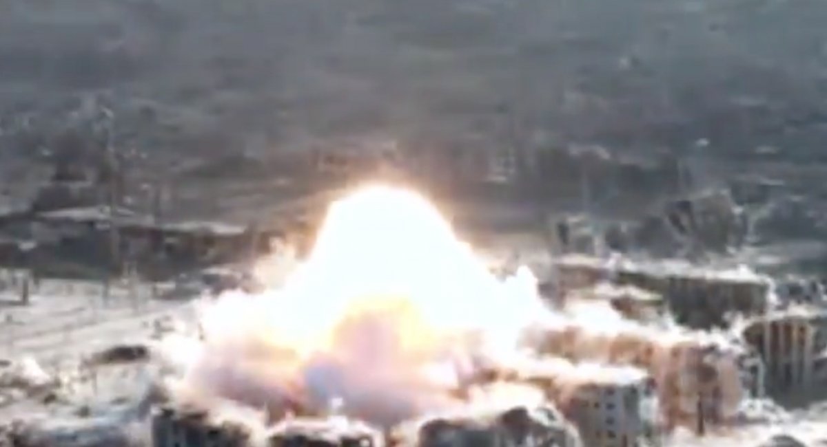 Ukraine refutes reports of massive bomb being used in Vovchansk / screenshot from video 