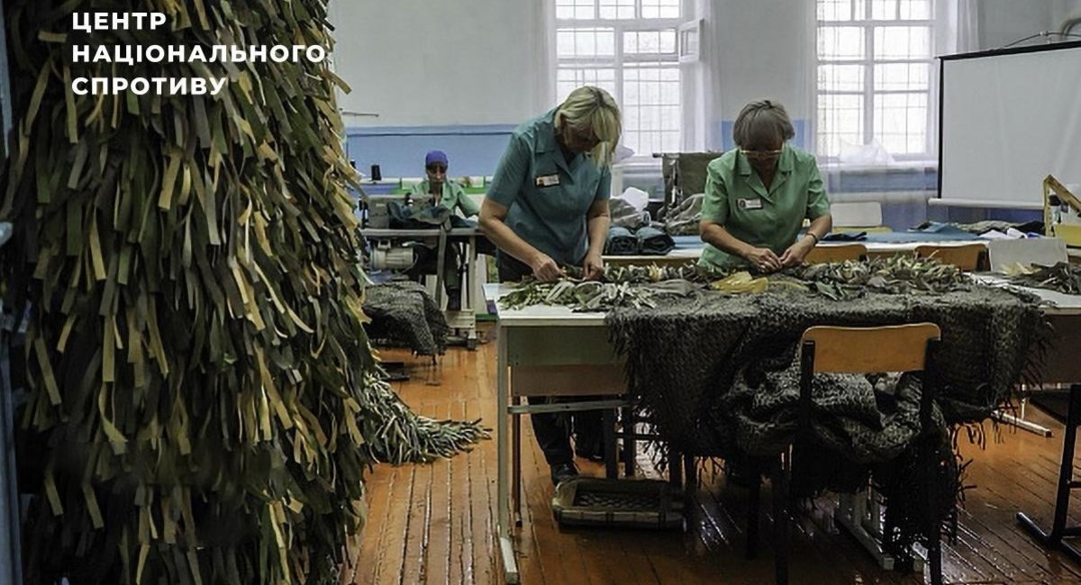 Women inmates are forced to make supplies despite not signing up for combat / Photo credit: National Resistance Center of Ukraine 