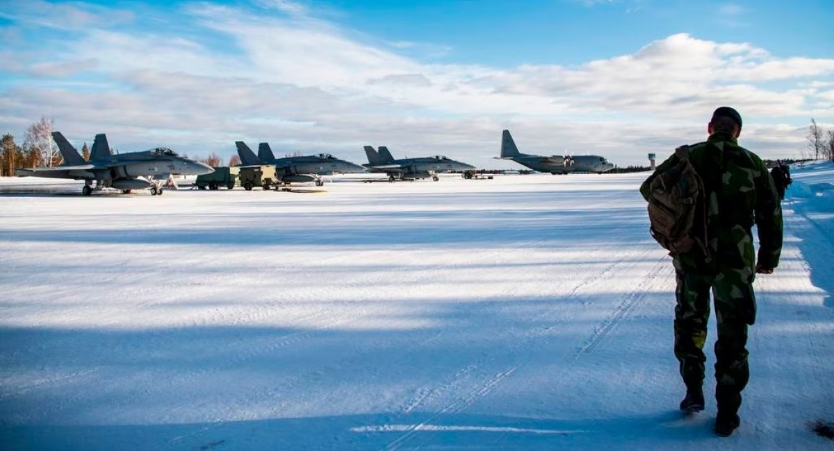 Finnish F-18 Hornet planes. March 25, 2019. Photo - Jonathan Nackstrand/AFP 