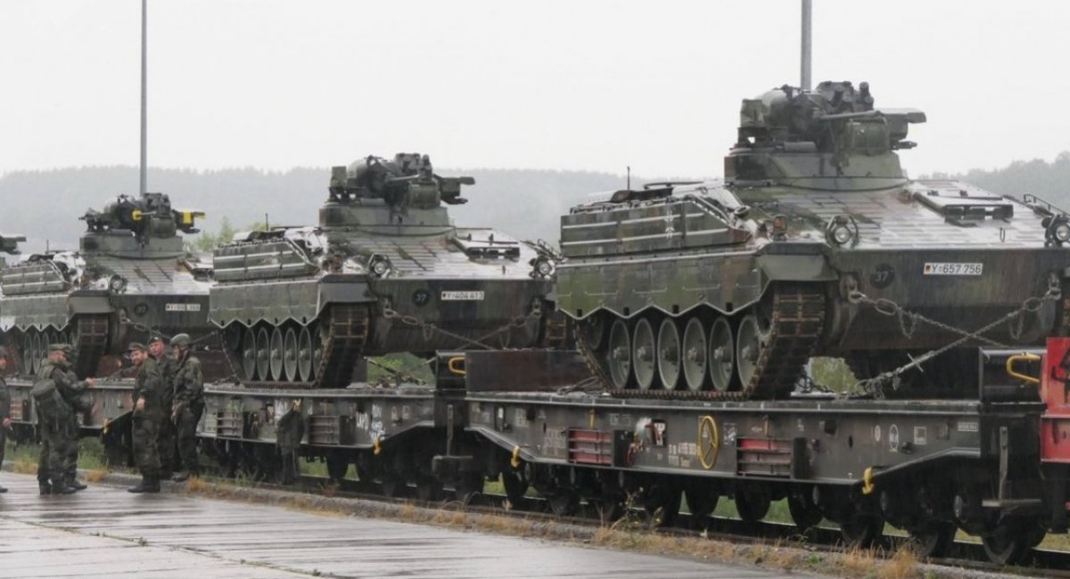 Illustrative photo: transfer of Marder IFVs by rail from Germany to reinforce NATO eFP Battle Group Lithuania, August 2023 / Photo credit: Deutsches Heer 