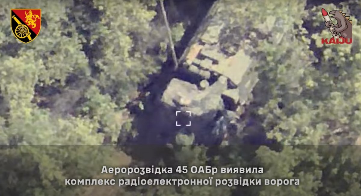 Ukrainian forces eliminate russian R-934B Sinitsa electronic warfare system / screenshot from video 