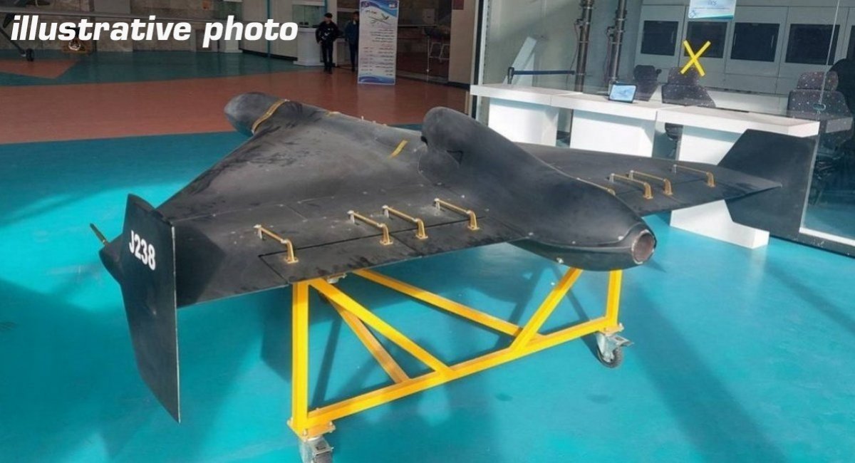 Illustrative photo: iranian jet-powered Shahed-238 loitering munition, similar to the attack drones used by russians / Photo source: iranian media