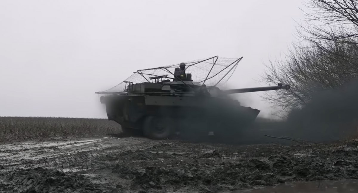 French-made AMX-10RCR armored fighting vehicles 