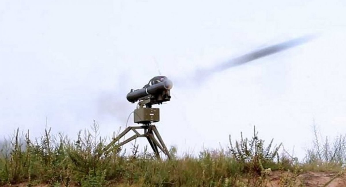 Stugna-P anti-tank missile launcher in action