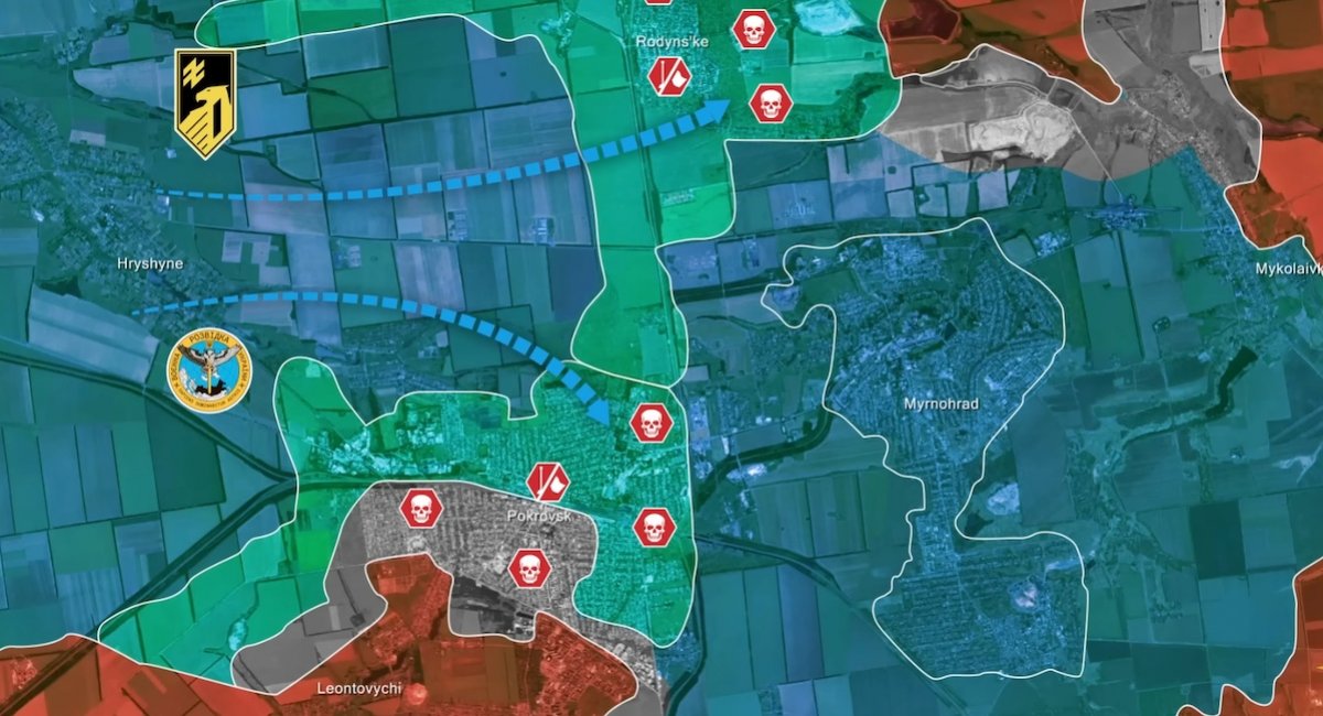 Ukrainian ssault groups, supported by helicopters, entered key sectors of Pokrovsk, refuting Moscow's earlier claims of full control / screenshot from video 