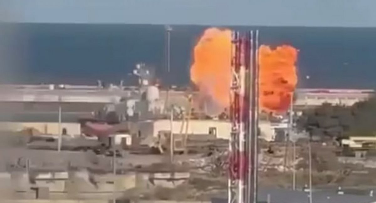  On November 6, 2024, Ukraine likely launched an UAV strike on russian Caspian port, reportedly damaging multiple vessels / open source 