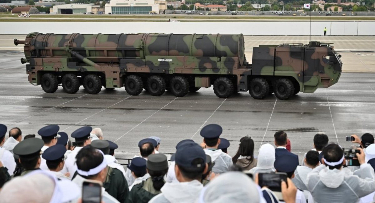 The Hyunmoo-5 short-range ballistic missile / Photo credit: Yonhap News