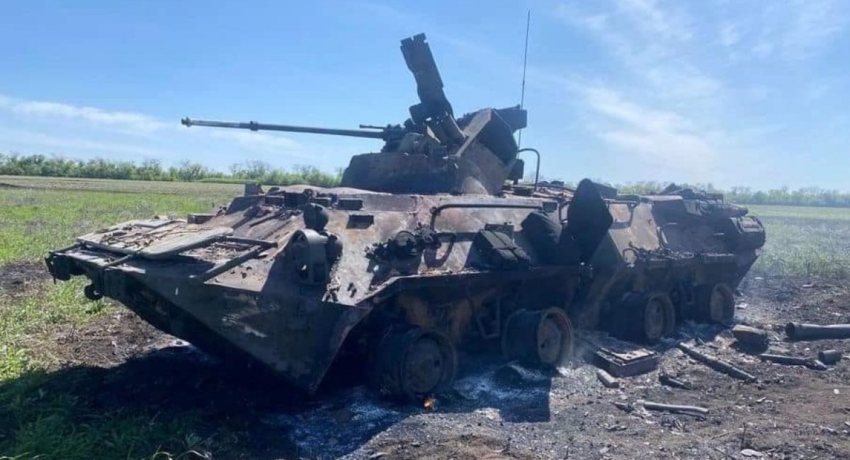 Russian BTR-82A, that was destroyed by Ukrainian troops