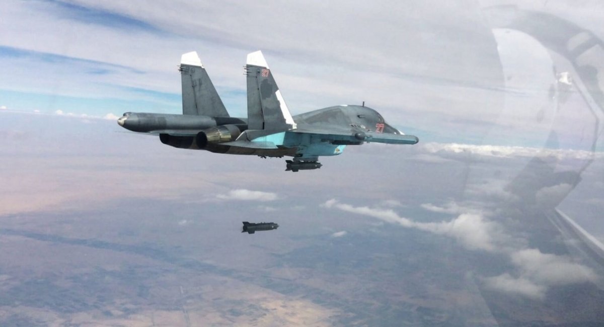 Illustrative photo: Su-34 dropping a KAB-1500 bomb / Open source photo