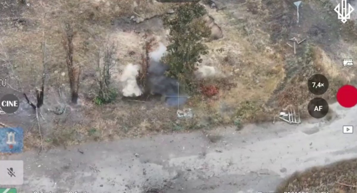 Ukrainian forces eliminate reinforced russian infantry platoon and equipment in Kharkiv region / screenshot from video 