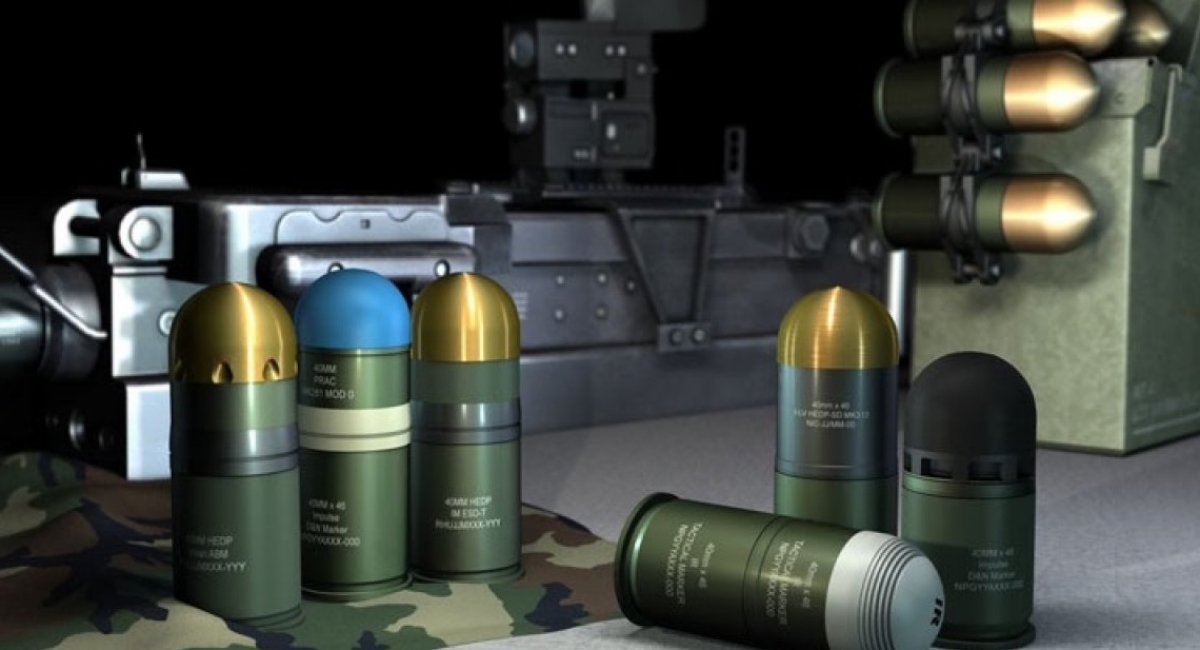 Various types of 40 mm grenades / Photo credit: Rheinmetall