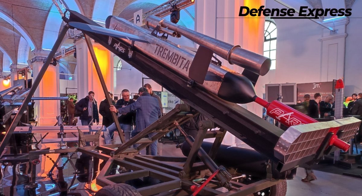 Trembita cruise missile at Defense Tech Innovations Forum 2025 in Kyiv / Photo: Defense Express