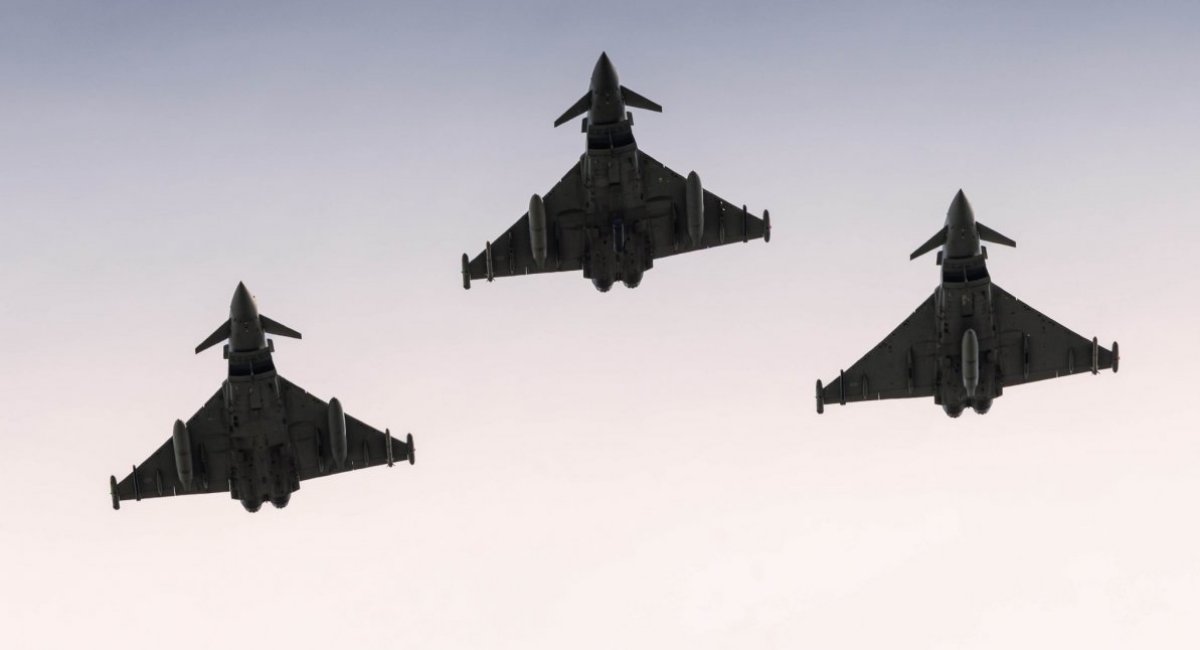 The Eurofighter Typhoon multirole fighter jets / open source 