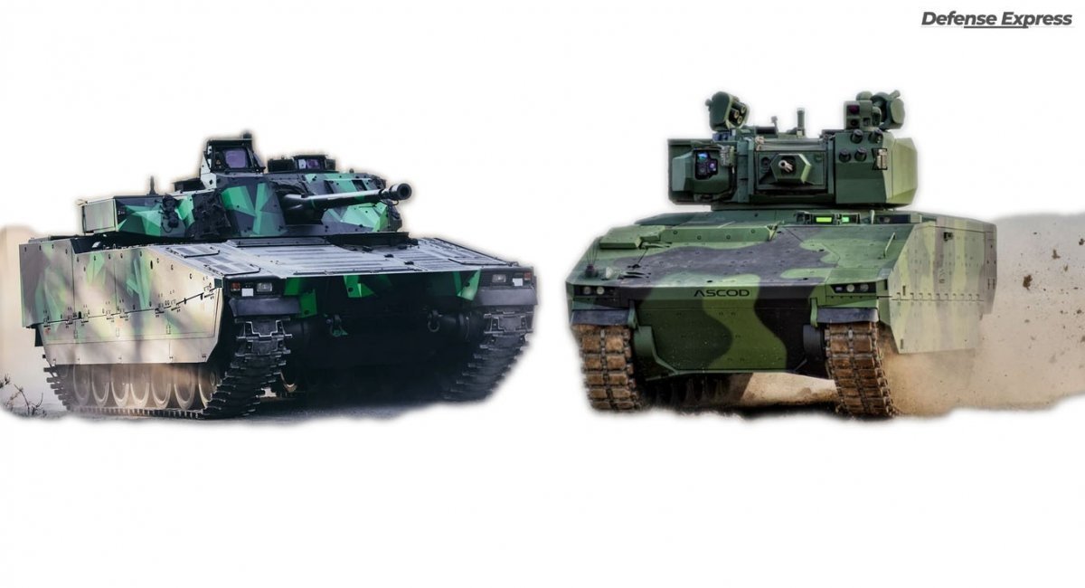 Combat Vehicle 90 (CV90) and ASCOD infantry fighting vehicles / Illustrative render by Defense Express