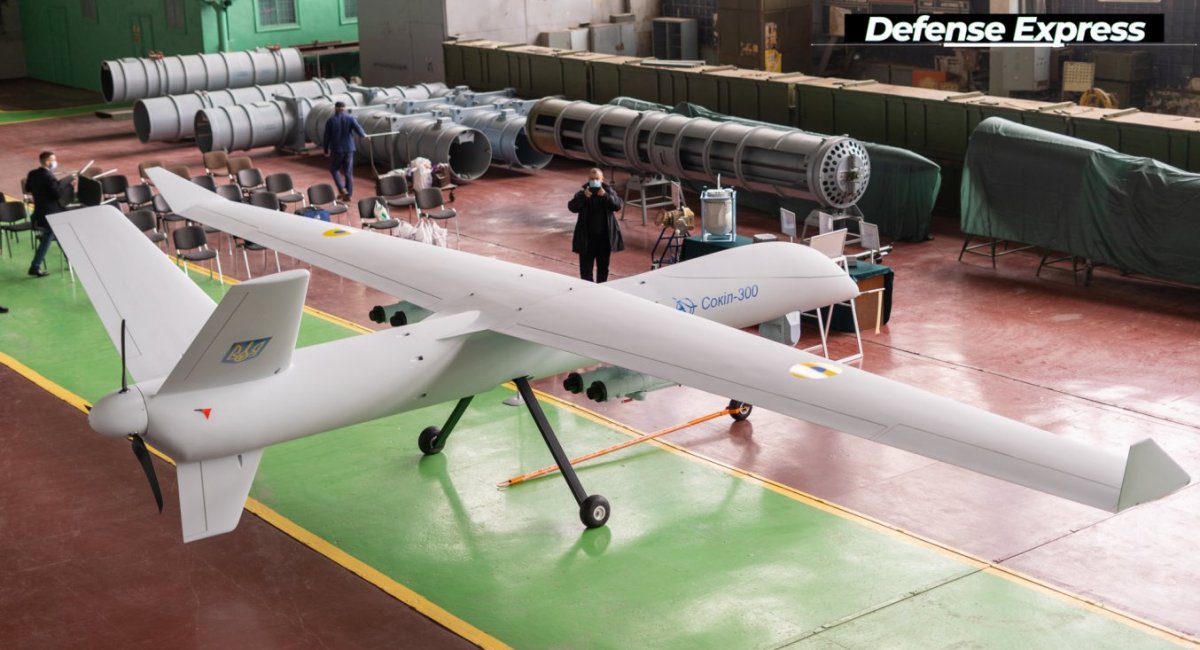Ukrainian Luch design bureau unveils model of Sokol-300 attack UAV 
