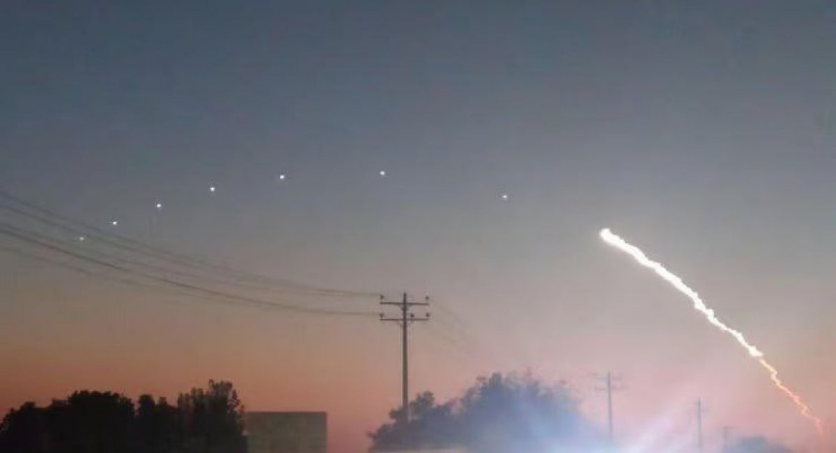 The trail of a possible ICBM launch in Iran