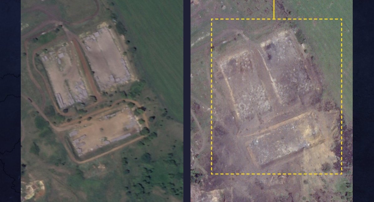 The attack resulted in the near-complete destruction of ammunition and equipment stored at the facility / Photo credit: The UK Defense Intelligence