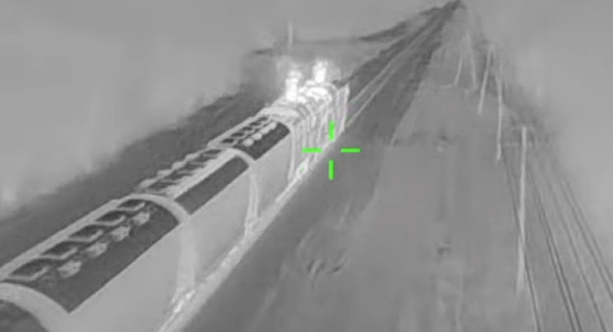 Fighters from the Prymary unit carried out five precision attacks against russian railway logistics targets on the temporarily occupied peninsula / screenshot from video 
