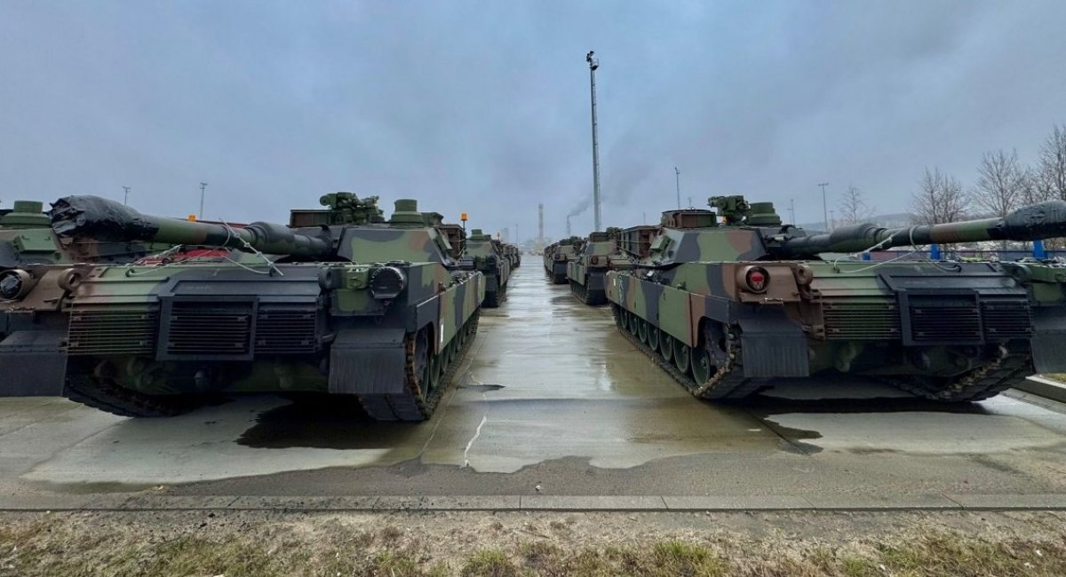 The first Polish M1A2 Abrams tanks in the Sep v.3 version / Photo: Władysław Kosiniak-Kamysz