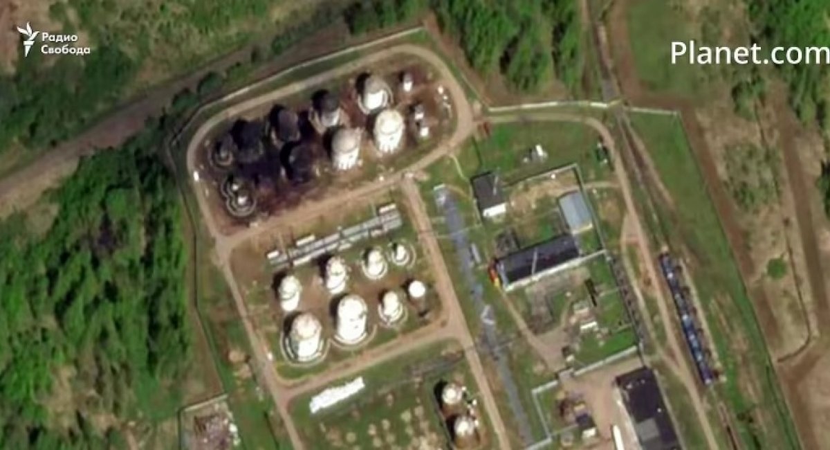 Satellite Image of Rosneft Oil Company`s depot in Smolensk Oblast / Photo credit: Radio Liberty