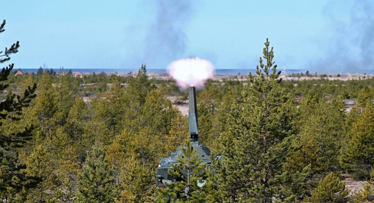 Shot from NEMO mortar system / Photo credit: Patria Group