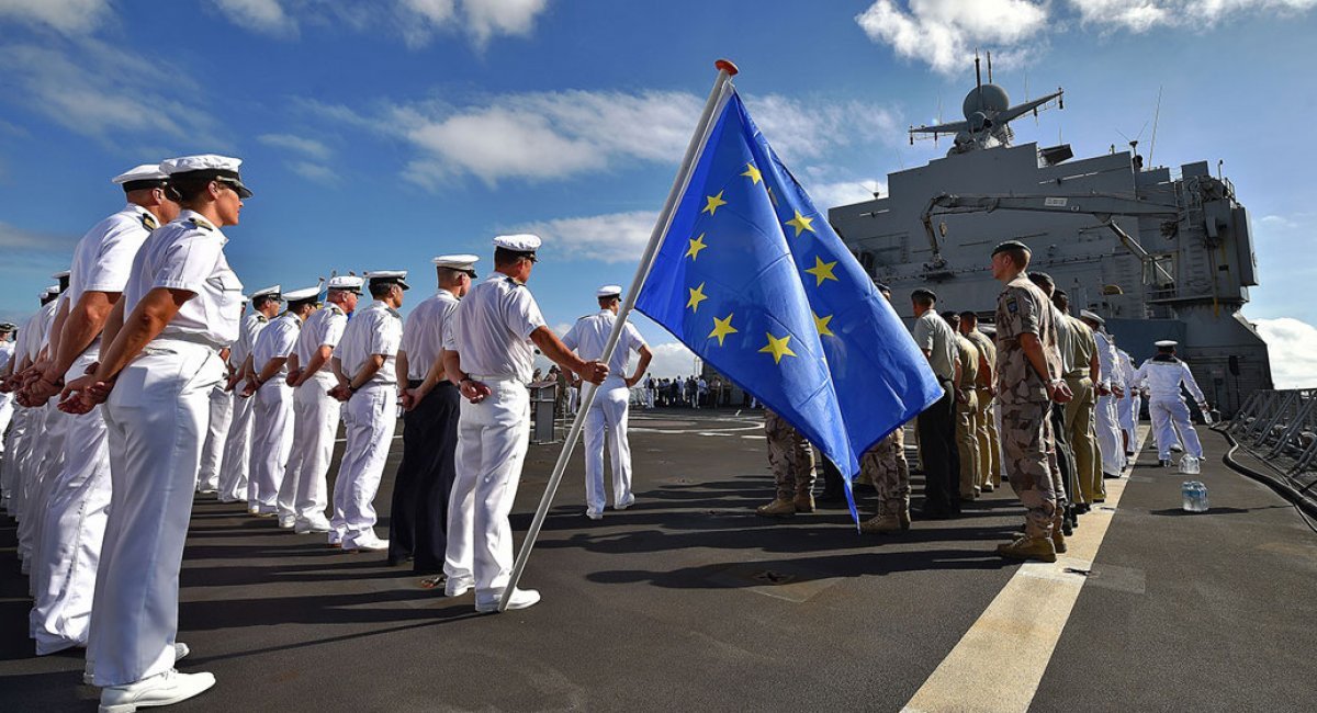 A formation takes place on board a Royal Danish Navy ship / Photo credit: NATO