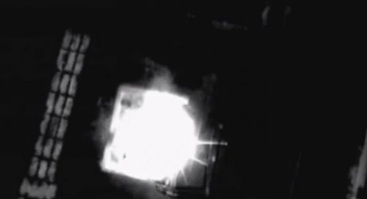 The explosion on russian electric substation in the Kursk region / screenshot from video 
