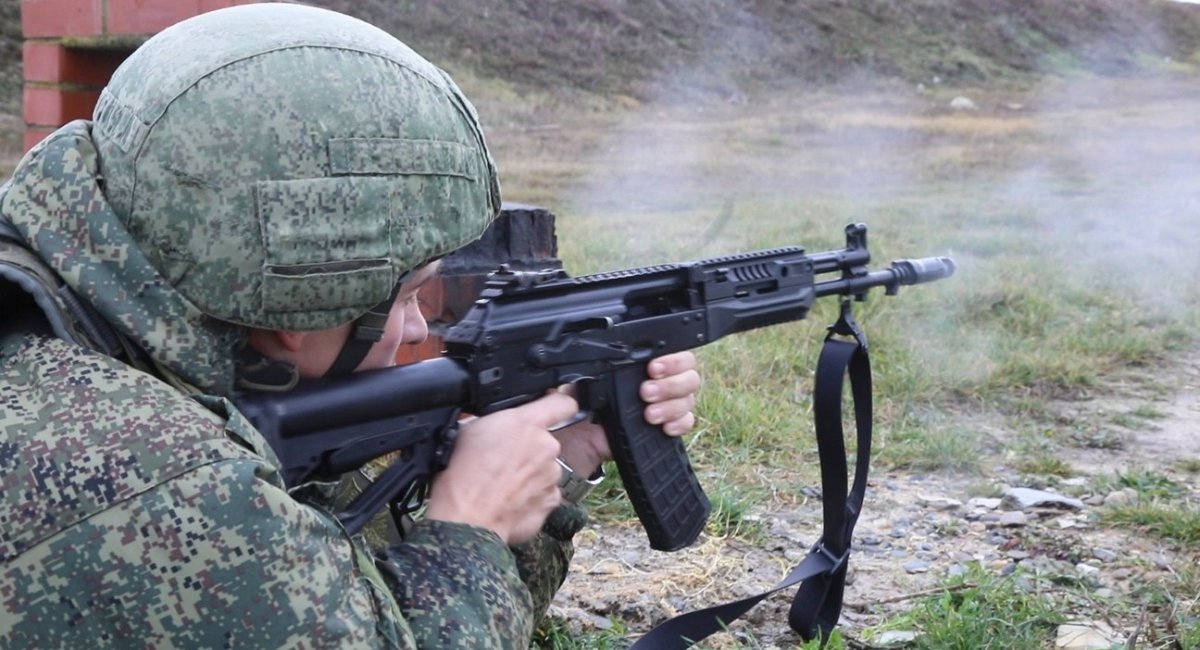Illustrative photo: a russian soldier test-firing an AK-12 of early versions / Open source photo