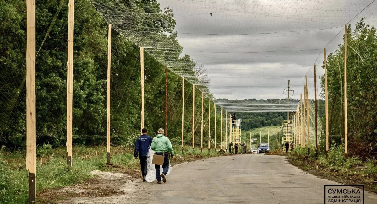 Illustrative photo of a mesh tunnel / Photo credit: Sumy City Military Administration