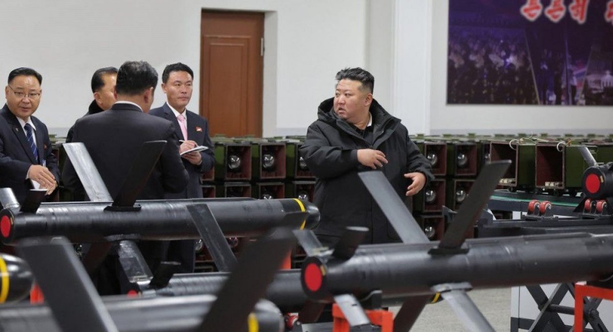 Kim Jong Un at the production of Bulsae ATGMs / Photo credit: KCNA Watch