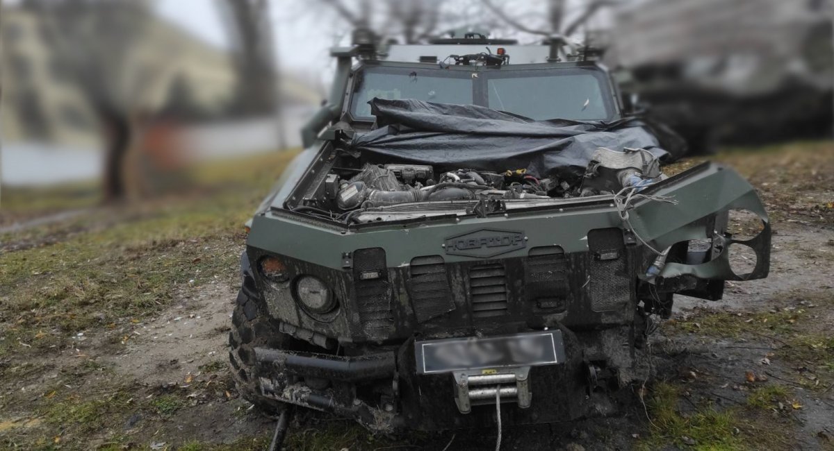 Novator vehicle damaged by an anti-tank mine / Photo credit: Ukrainian Armor