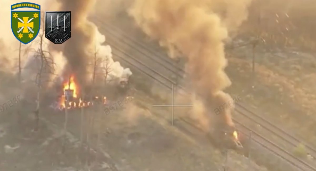 Two tanks, three MT-LB vehicles, and dozens of troops were destroyed or routed after a failed russian push on the city's left bank / screenshot from video 