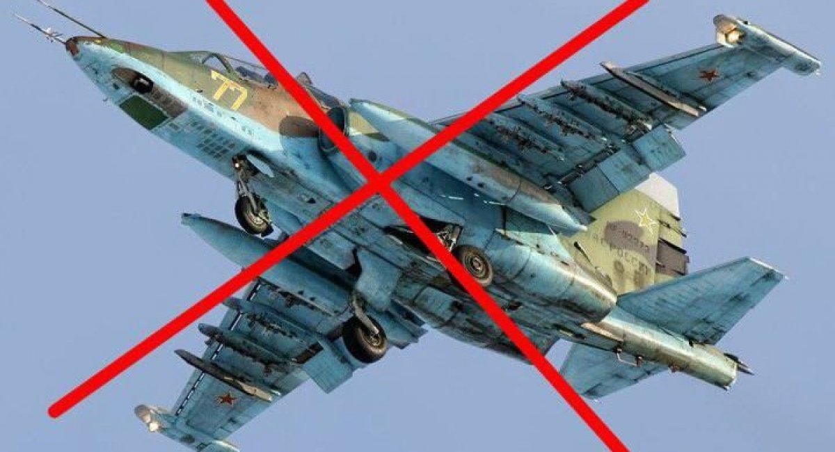 The Defenders of Ukraine destroyed russian Su-25 Aircraft / Open source illustrative photo