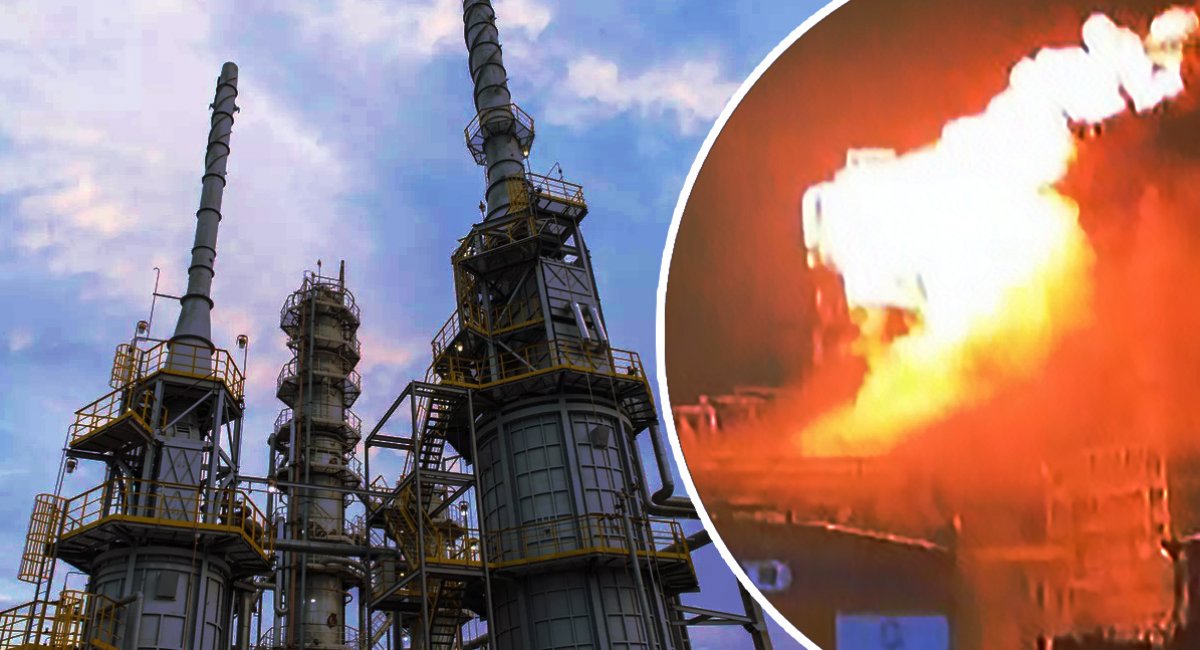 The attack on the Ilya refinery resulted in a large fire
