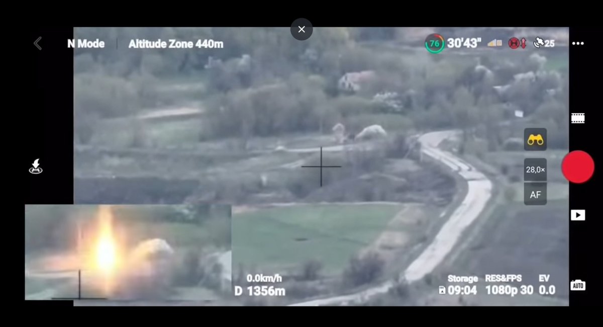 Special Operations Forces Command of the Armed Forces of Ukraine released footage of kamikaze drone in action
