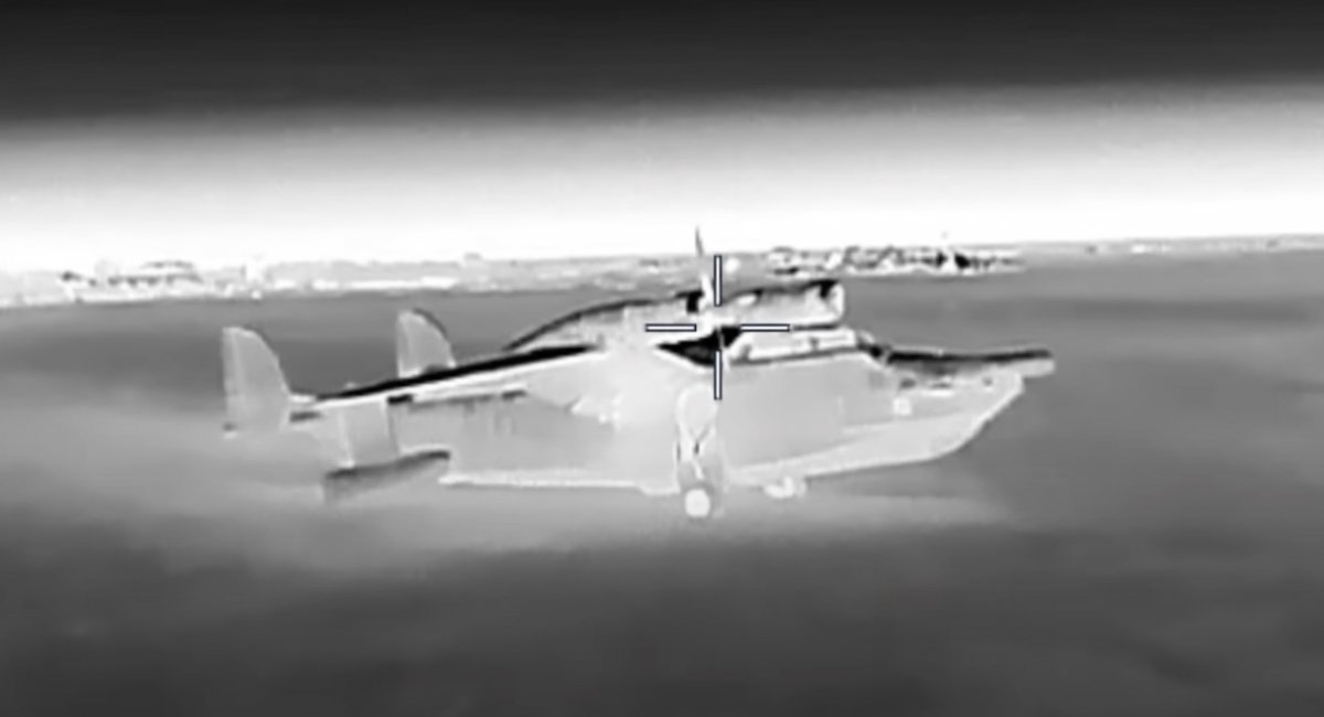 russian Be-12 Chaika anti-submarine amphibious aircraft / screenshot from video 