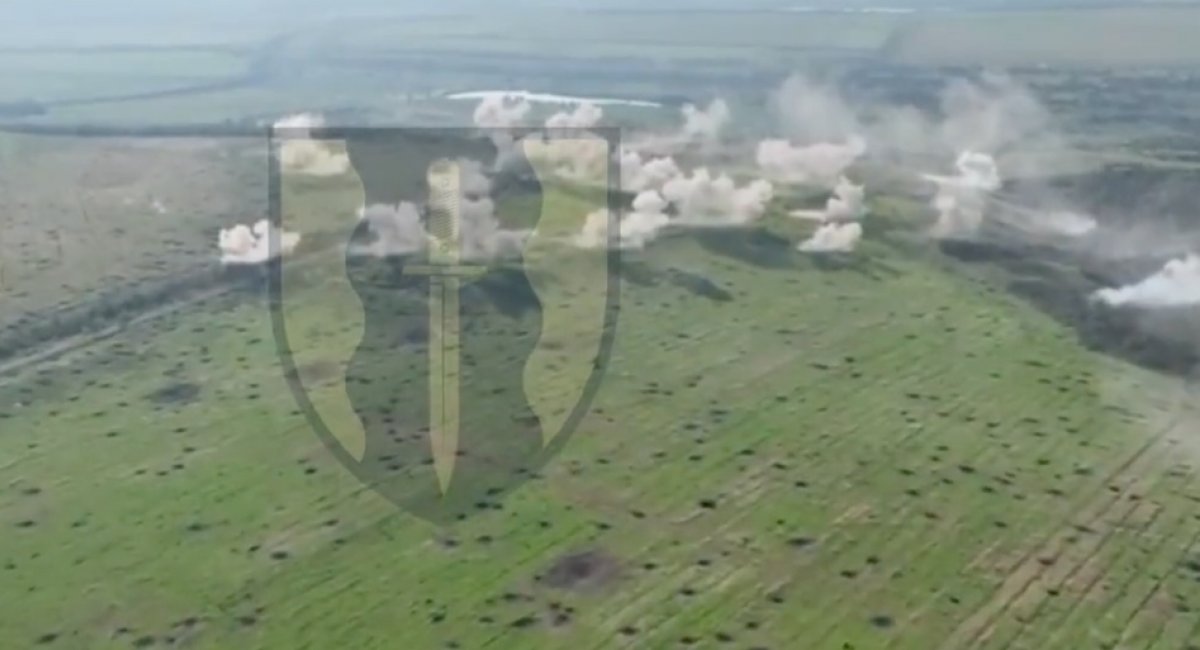 The southern flank of temporarily occupied Bakhmut / screenshot from video 