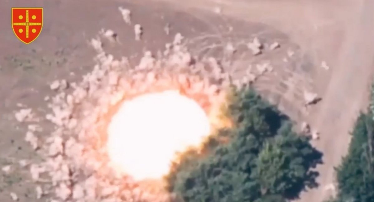 The moment of destruction of russian Tornado multiple rocket launcher / screenshot from video