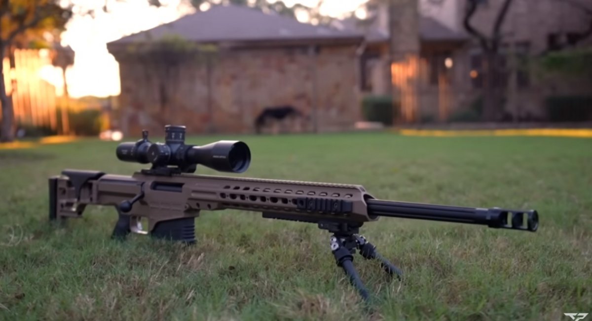 The Barrett MRAD rifle / Screenshot from video by Texas Plinking