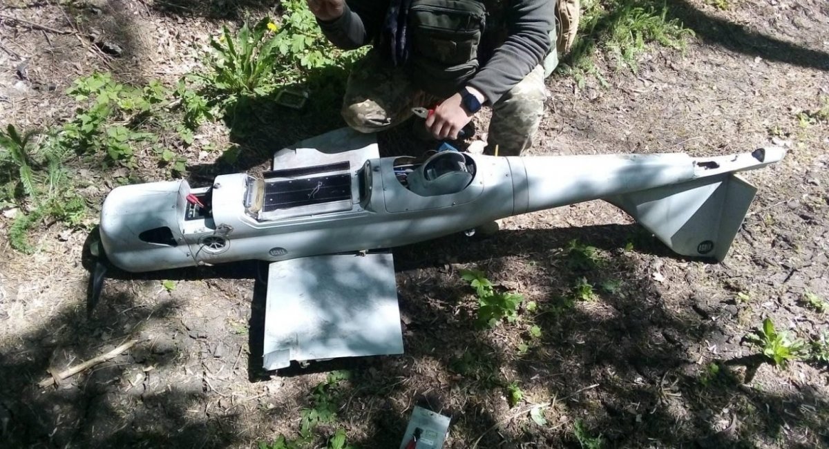 Russian Orlan-10 UAV, that was shot down by Ukrainian troops