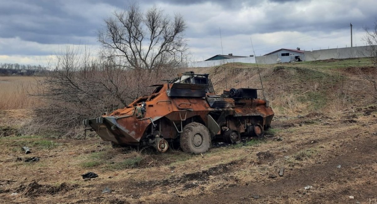Destroyed Russian R-149MA1 command staff vehicle
