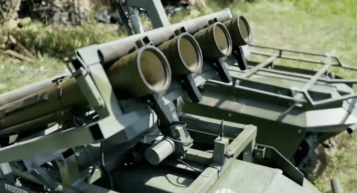 Illustrative image showing the system mounted with four launch tubes