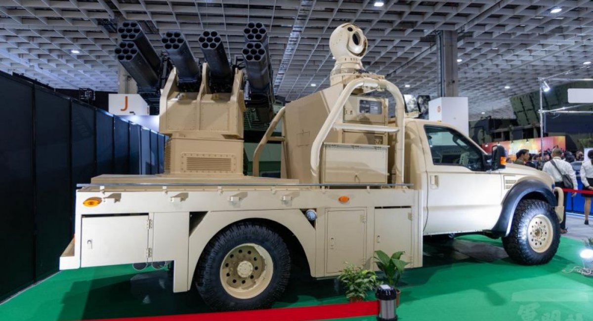 Taiwanese anti-drone vehicle, featuring a rocket turret / Photo credit: Military News Agency