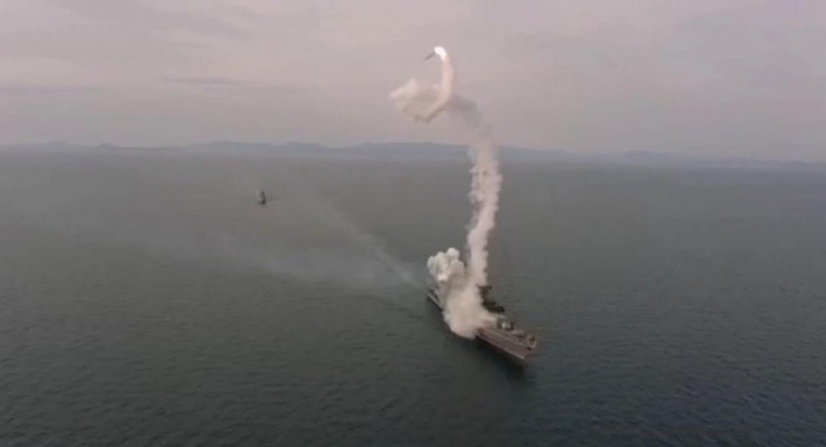 Launch of Kalibr missile from the ship