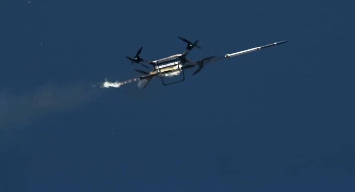 TRV-150 drone launching an APKWS missile during test trials / Open source illustrative photo 