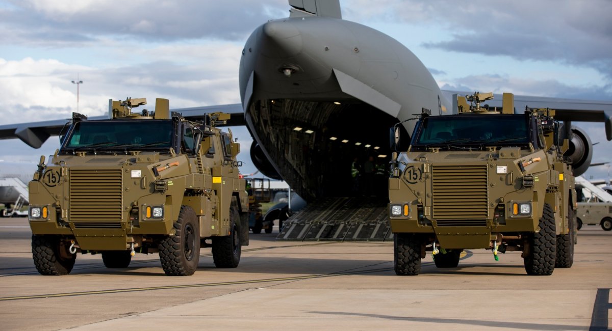 Australian Bushmaster MRAP vehicles as they are transported to Ukraine / Illustrative photo credit: Ministry of Defence of Australia